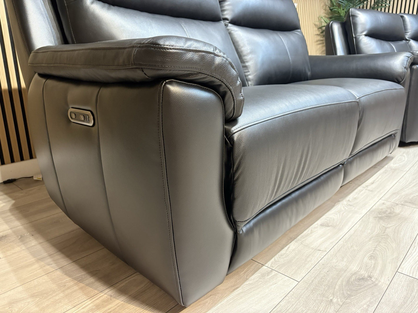 NAVONA 3 Seater + 2 Seater Leather Sofa Set, Power Recliners - RRP £3,498