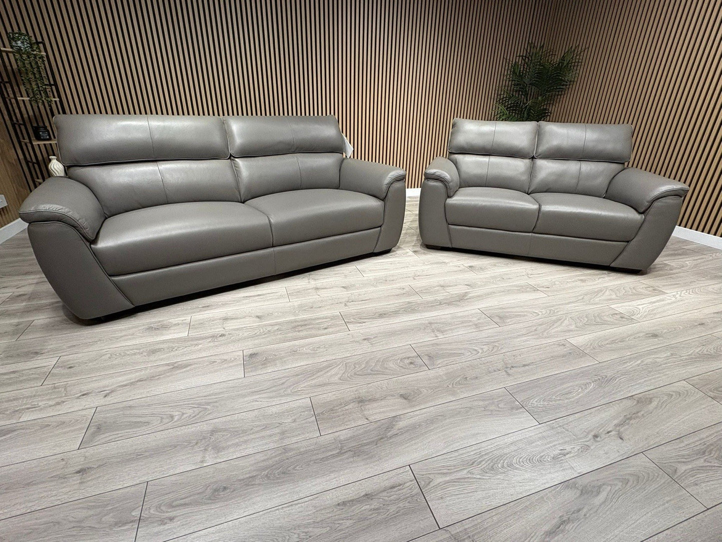 MISSOURI Style Leather 3 Seater + 2 Seater Sofa Set - RRP £3,190
