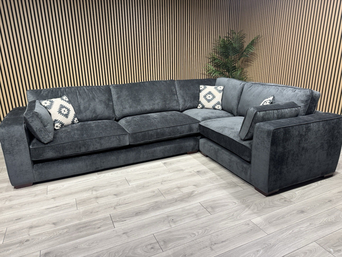 Sofology CAVALLI Style Fabric Small 3 Corner 1.5 Sofa, Slate - RRP £4,499