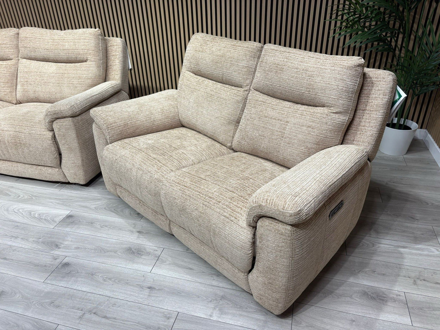 DFS NAVONA 3 Seater + 2 Seater Fabric Sofa Set, Power Recliners - RRP £3,298