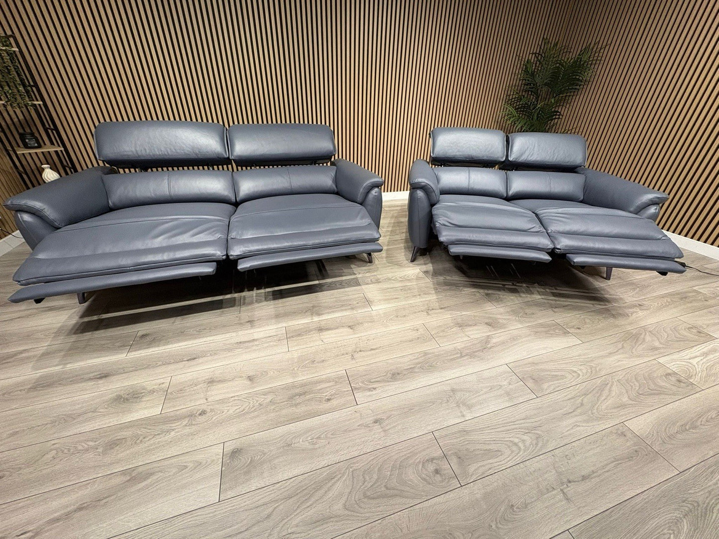 Furniture Village JUDE Style Leather 3 + 2 Seater Power Sofa Set - RRP £4,690