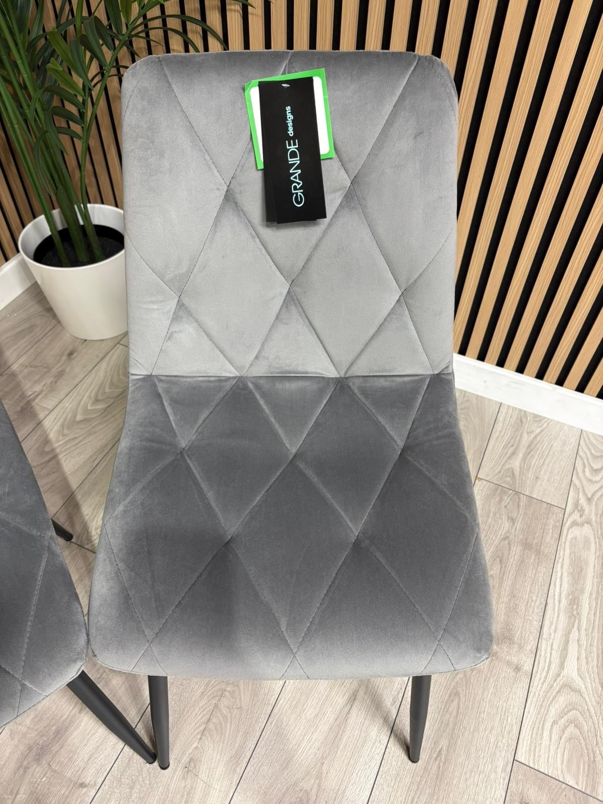 NEXT Sample - Brushed velvet dining chairs