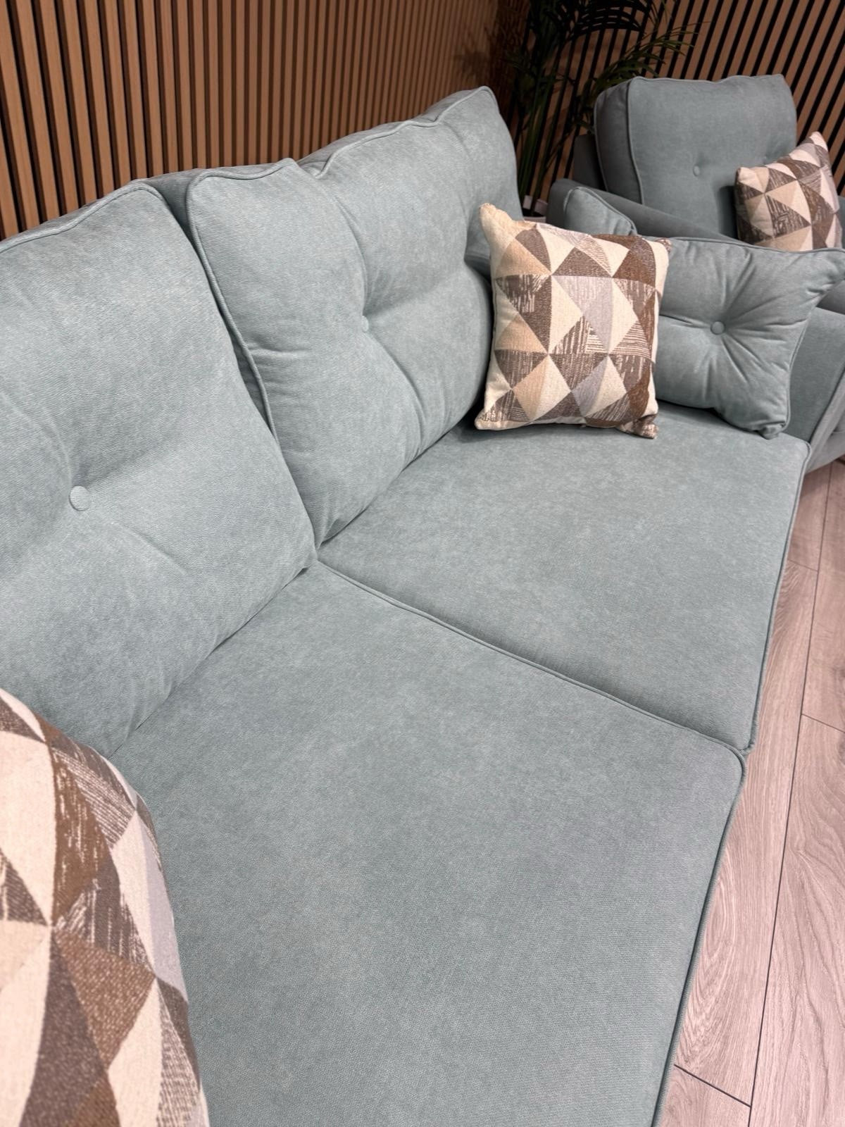 DFS - Zinc 3 Seater & Chair Fabric Seater Sofa Set RRP £1799