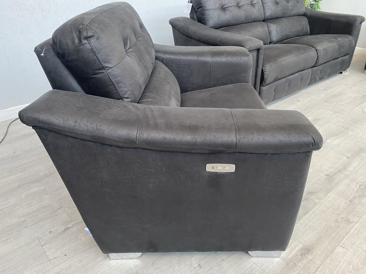 DFS - La-Z-Boy NEW HOLLYWOOD Fabric 3 + 2 Seater Sofas + Cuddler Armchair, Power