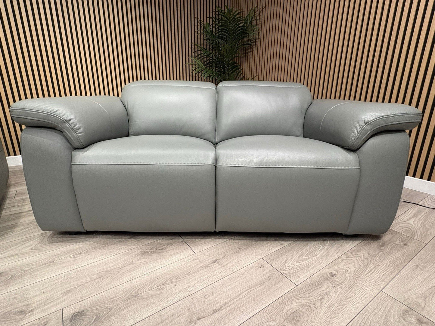 F. Village INCA Style Leather 3 + 2 Seater Power Recliner Sofa, Heated Seats