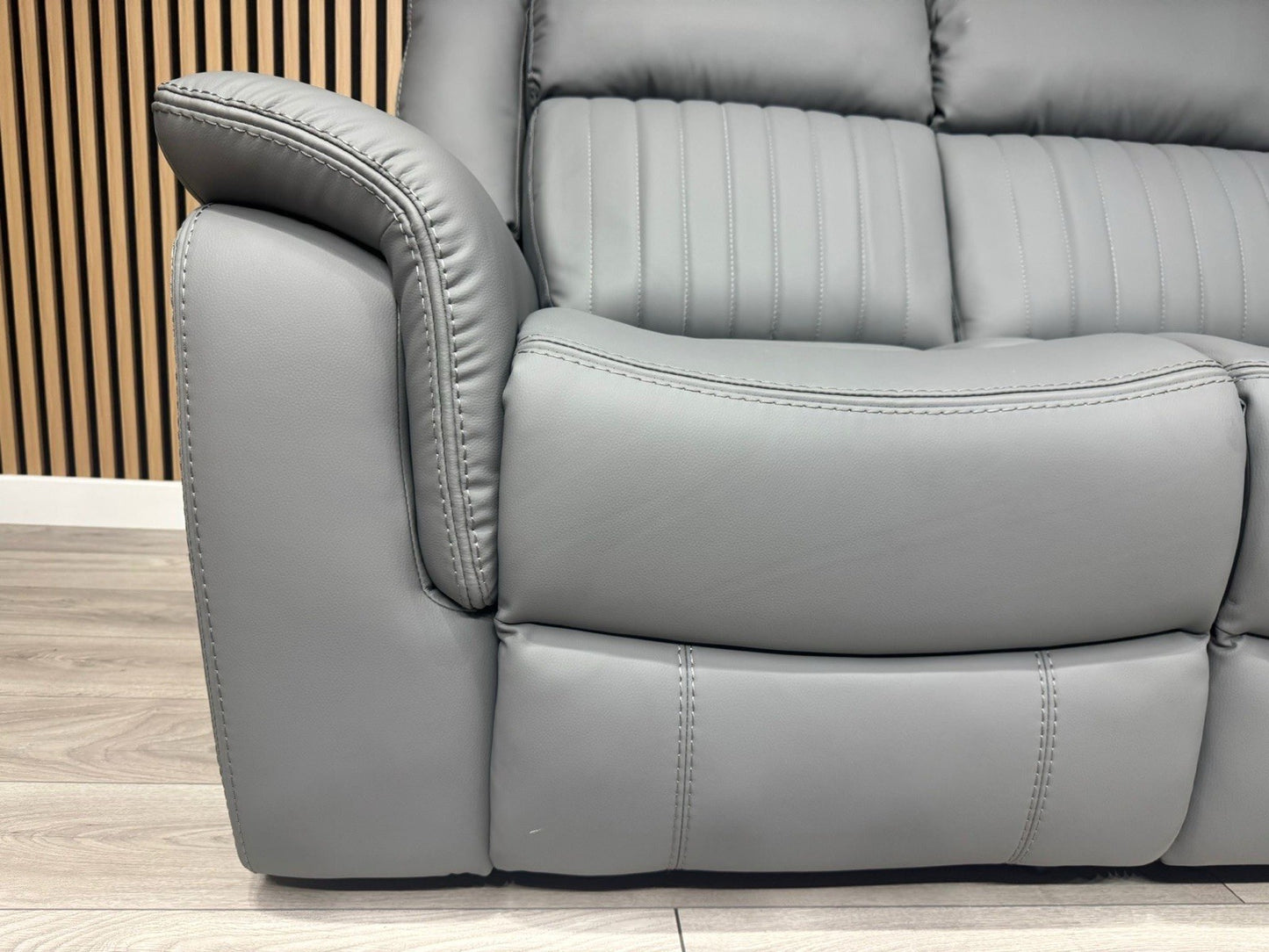 DOMINO 3 Seater + 2 Seater Leather Sofa Set, Power Recliners - RRP £2,995
