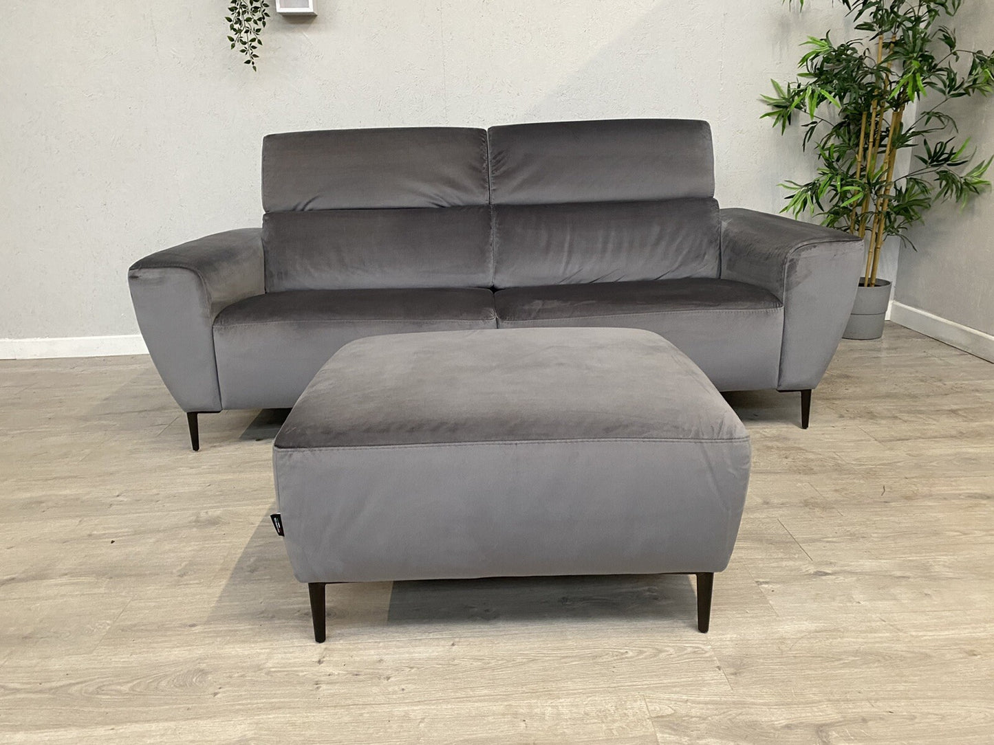 Furniture Village Nicoletti MILANO Fabric 3 Seater Sofa + Footstool - RRP £4,090