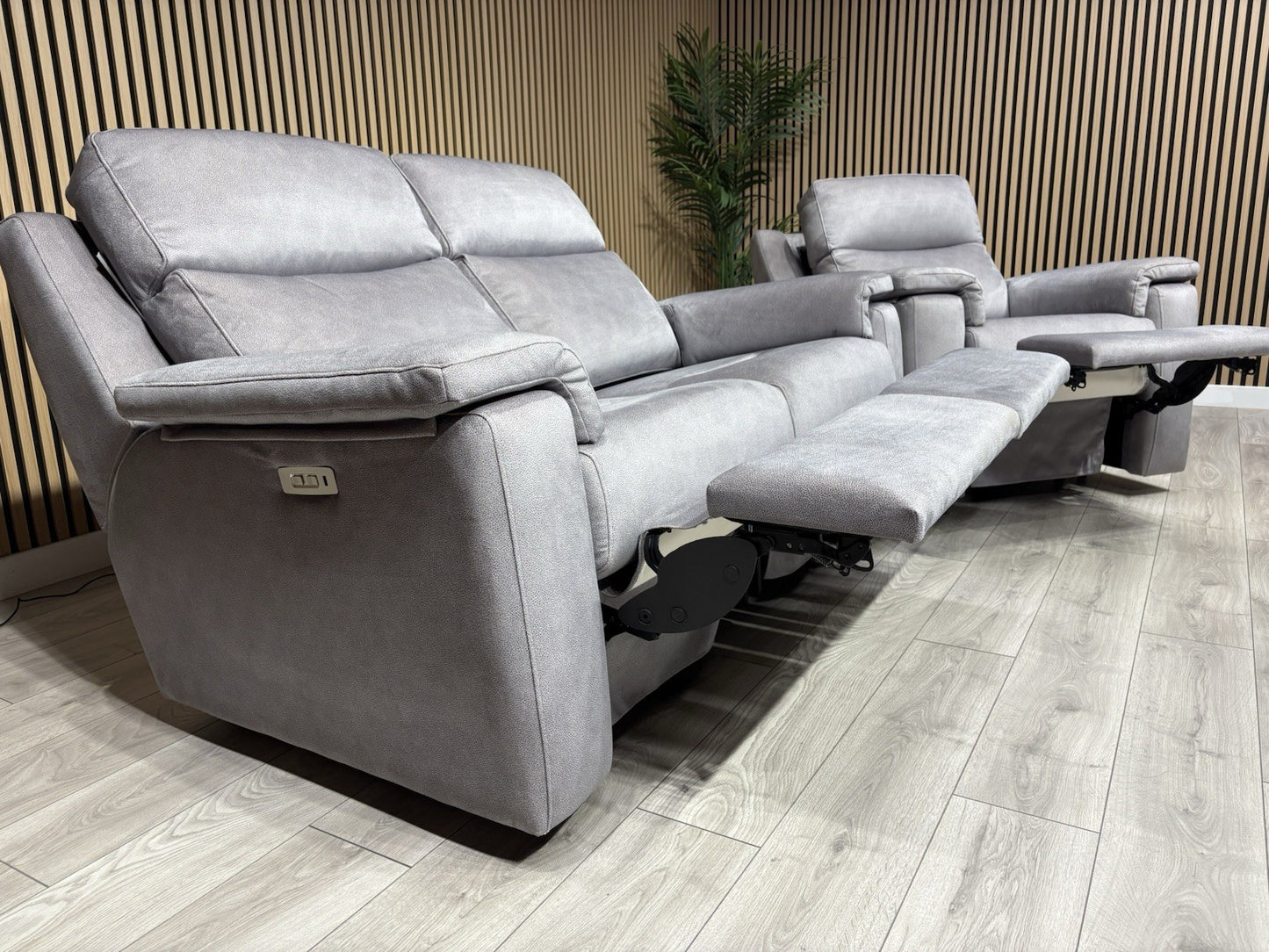 G Plan THORNBURY Fabric 2 Seater Sofa + Armchair, Power Recliners - RRP £5,940