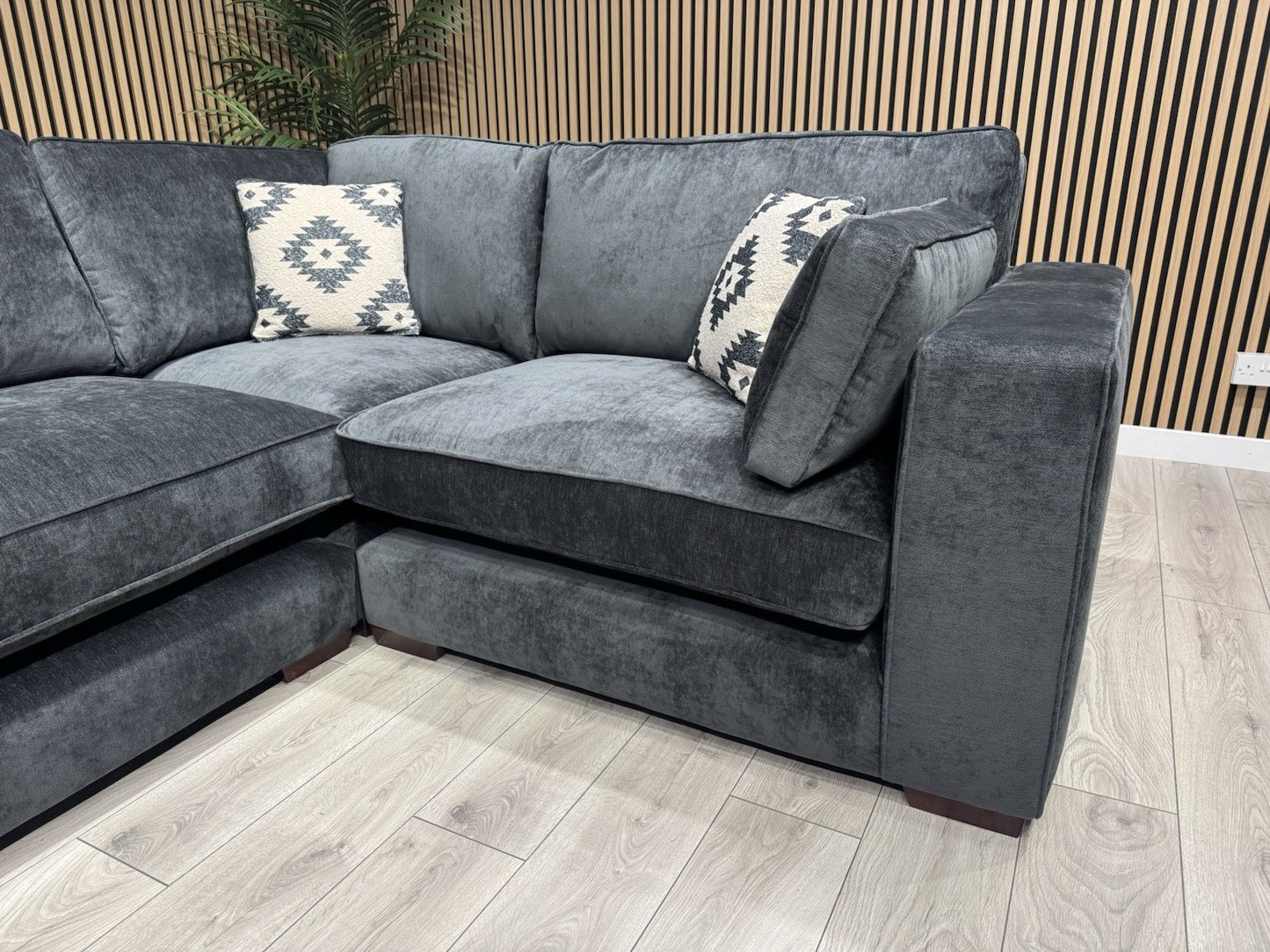 Sofology CAVALLI Style Fabric Small 3 Corner 1.5 Sofa, Slate - RRP £4,499