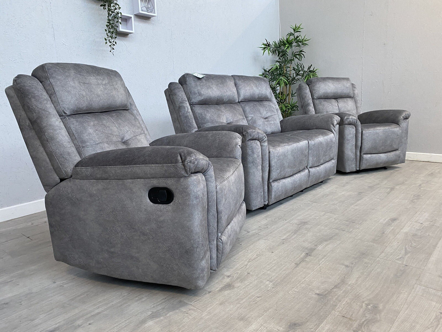 DFS - CASIMIR Style Fabric 2 Seater Sofa + 2 x Armchairs, Recliners - RRP £2,297