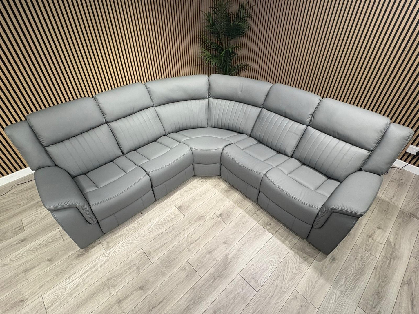 DOMINO Leather Modular Corner Sofa Set, Power Recliners - RRP £2,995