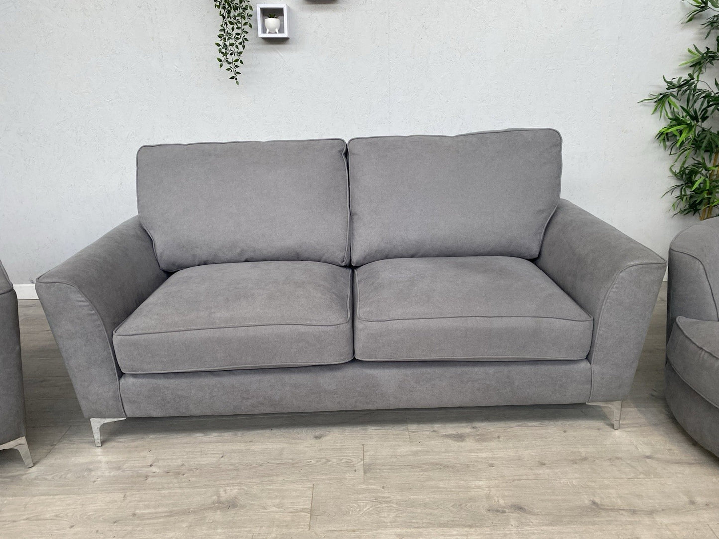 Furniture Village LEGEND Fabric 3 Seater Sofa, Armchair + Swivel Chair RRP £2835