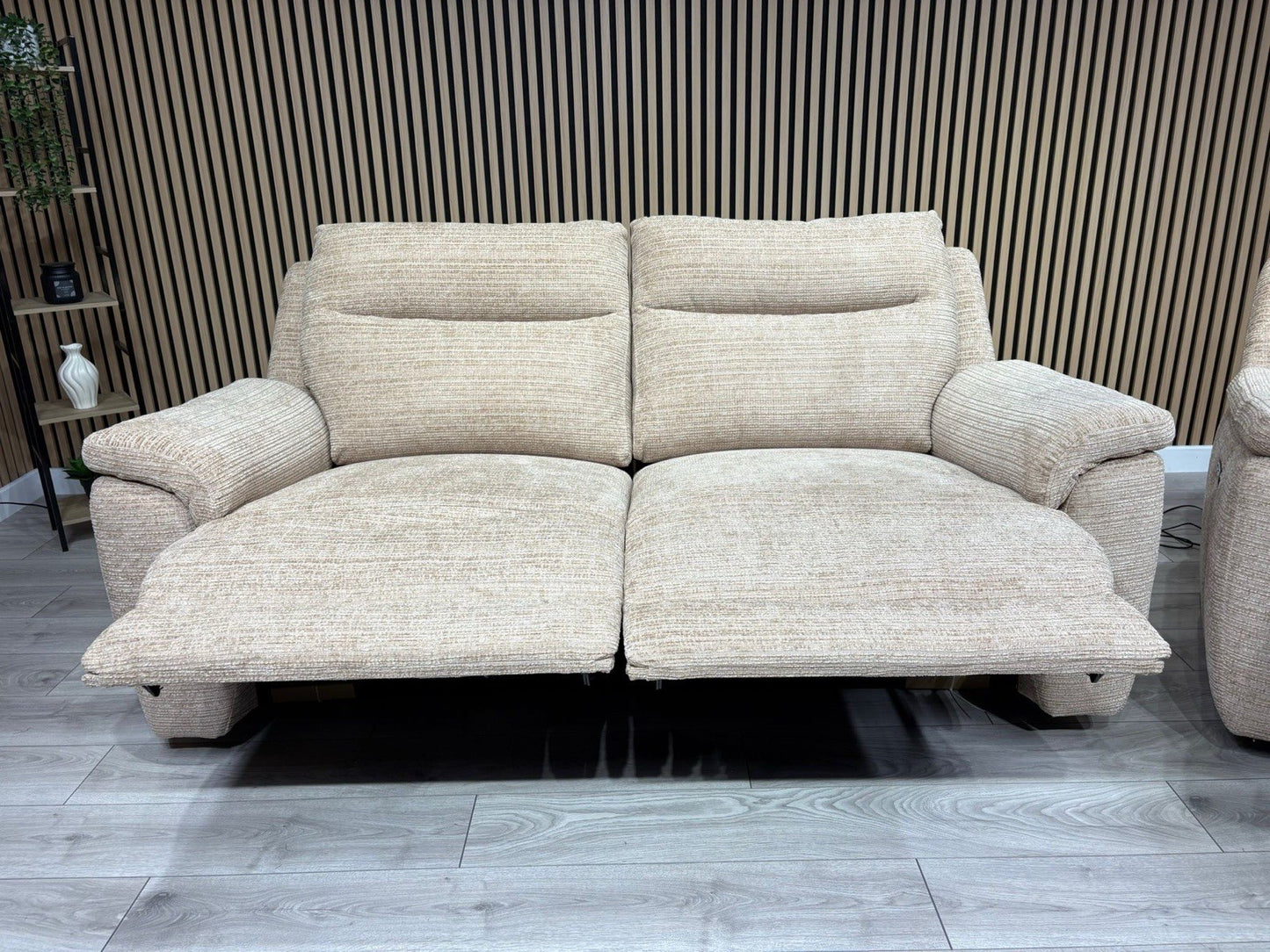 DFS NAVONA 3 Seater + 2 Seater Fabric Sofa Set, Power Recliners - RRP £3,298