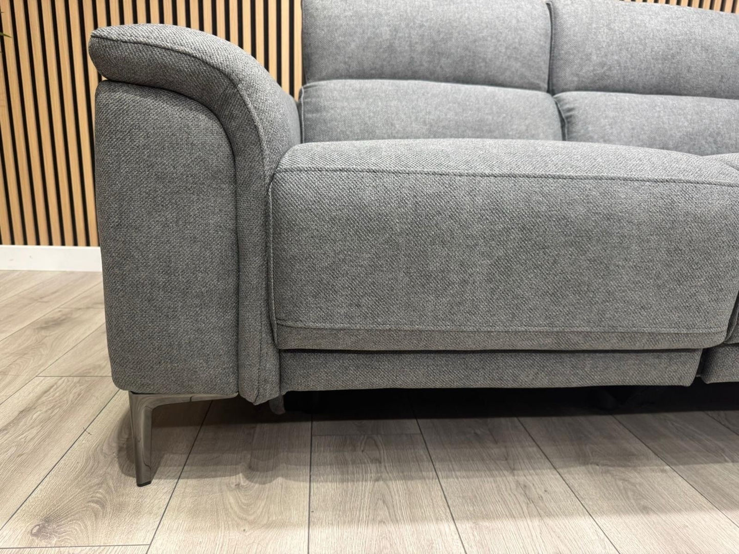 DFS Sample - SAN MATEO Style Fabric 3 + 2 Seater Power Sofa Set - RRP £3,098