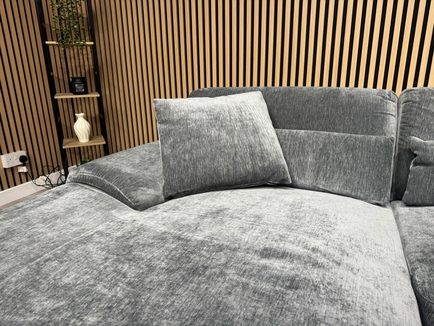 MODENA Large Fabric LHF Open End Chaise Corner Sofa - RRP £2,499