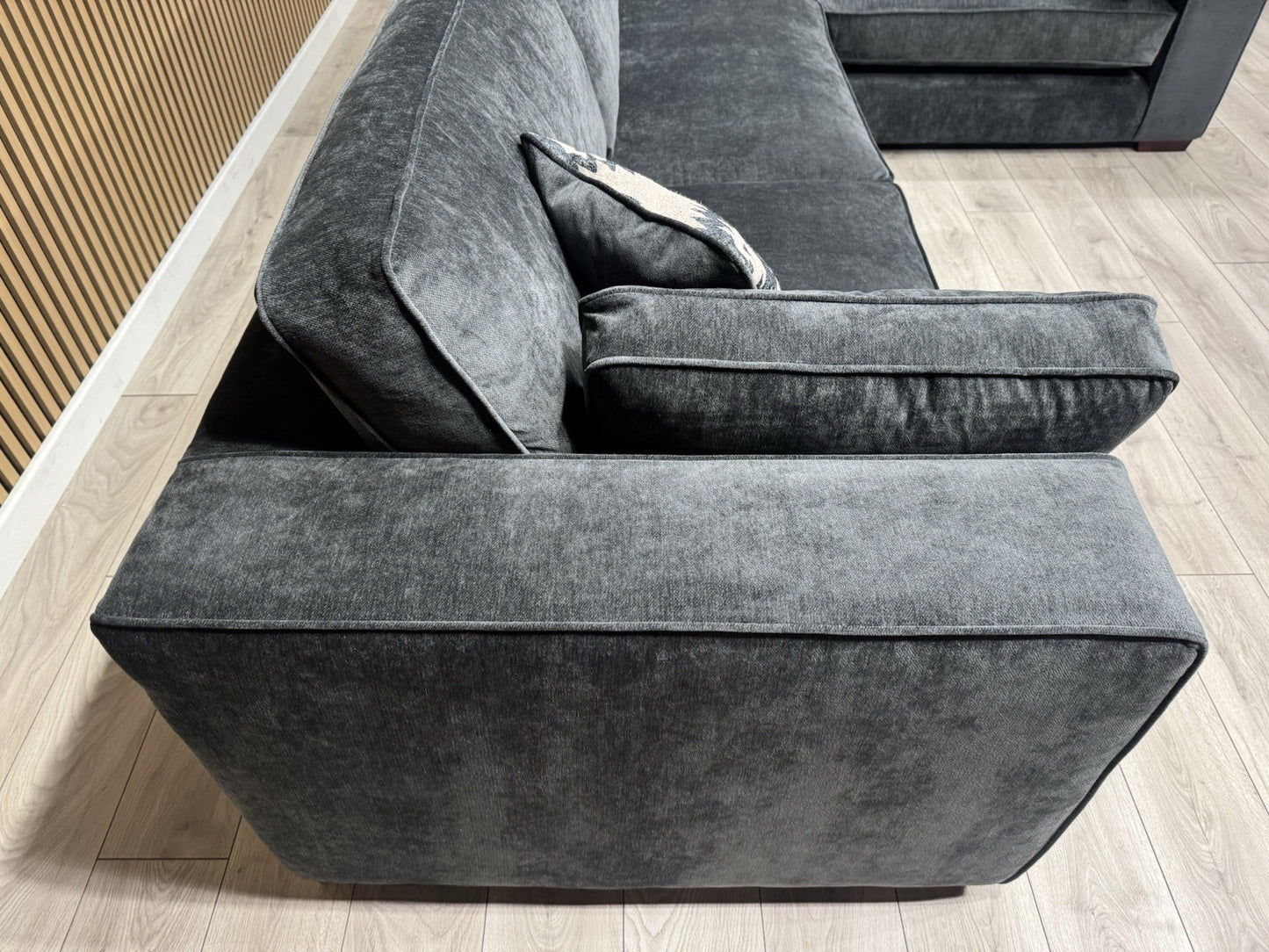 Sofology CAVALLI Style Fabric Small 3 Corner 1.5 Sofa, Slate - RRP £4,499