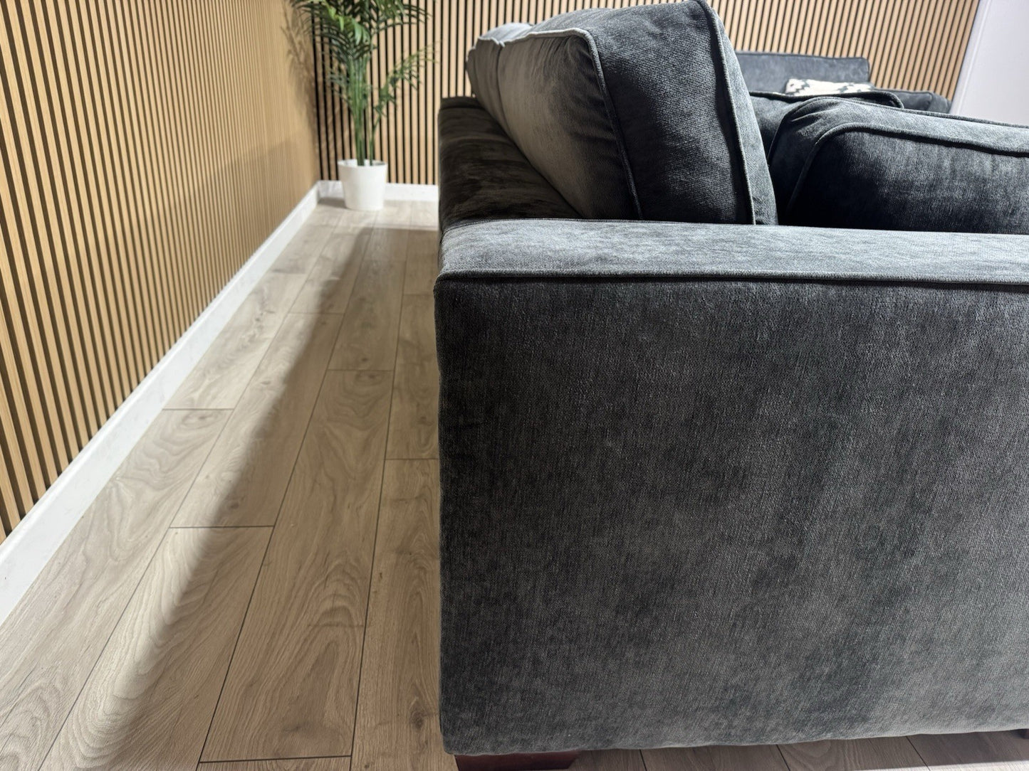 Sofology CAVALLI Style Fabric Small 3 Corner 1.5 Sofa, Slate - RRP £4,499