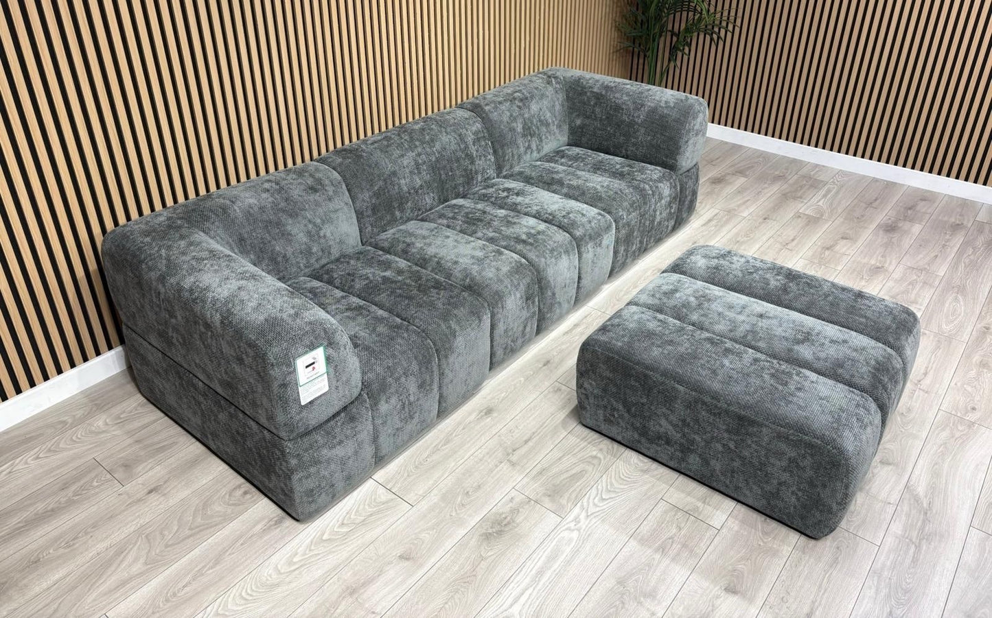 Taskers KIRWIN Large Fabric 3 Seater Sofa + Footstool - RRP £2,999