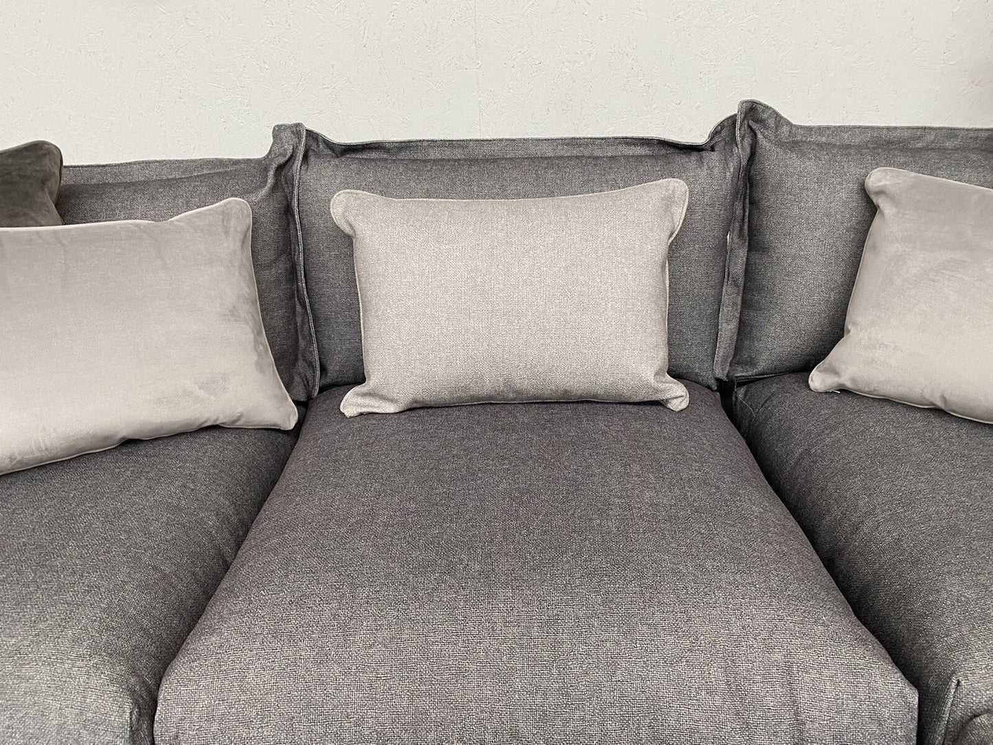 Sofology - GAIA Fabric RHF Open End Corner Sofa, Grey Slate Mix - RRP £3,499