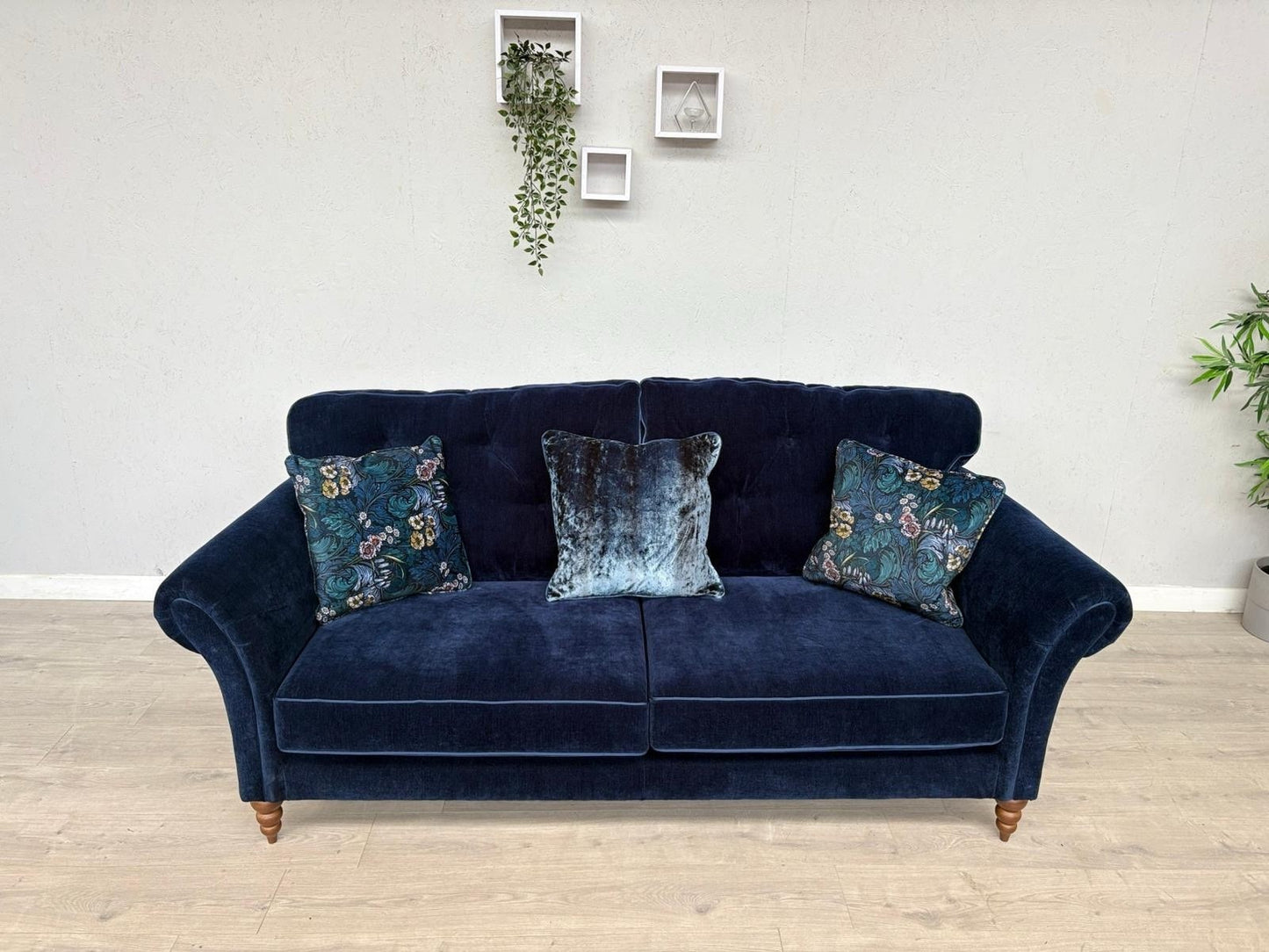 John Lewis Westbridge Large Fabric 3 Seater Sofa, Dark Blue- RRP £2,995
