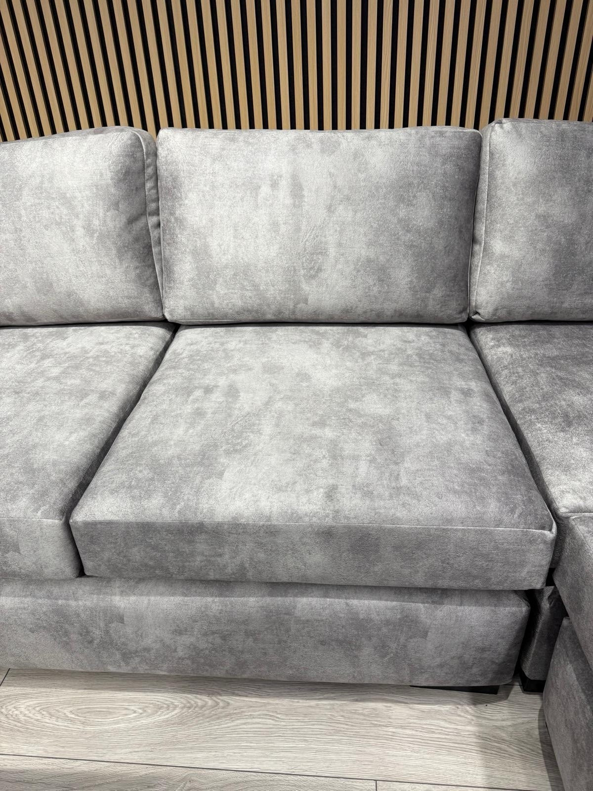 John Lewis Sample - Madrid Corner Sofa Fabric 2c2 Seater + Stool RRP £2599