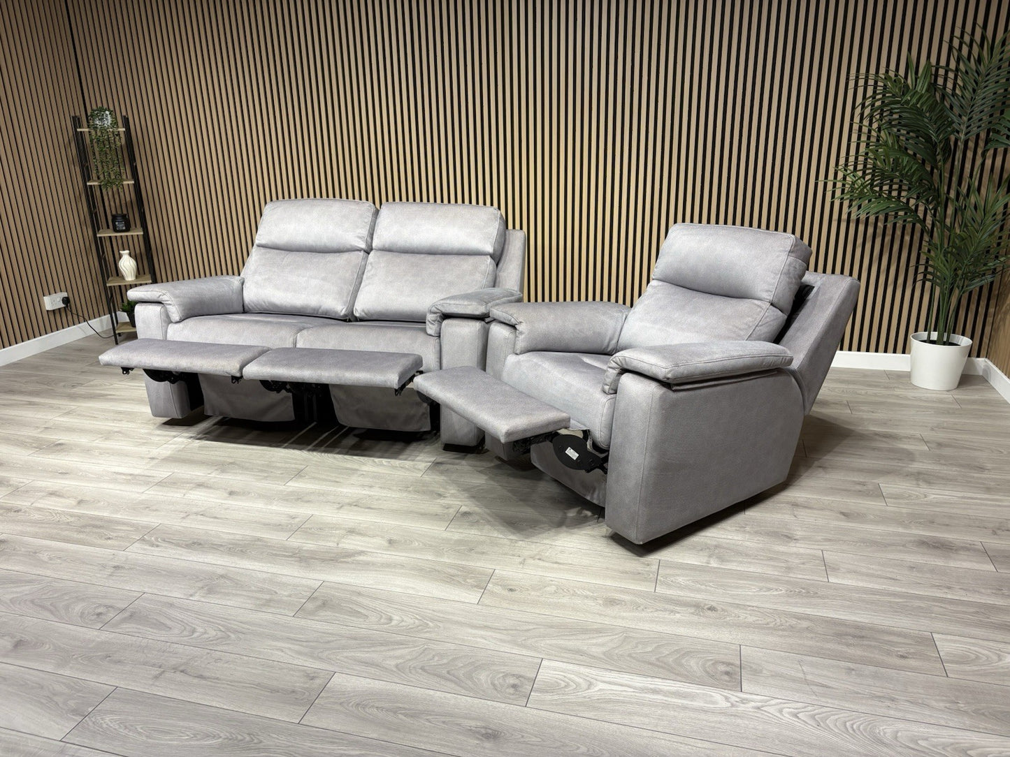 G Plan THORNBURY Fabric 2 Seater Sofa + Armchair, Power Recliners - RRP £5,940