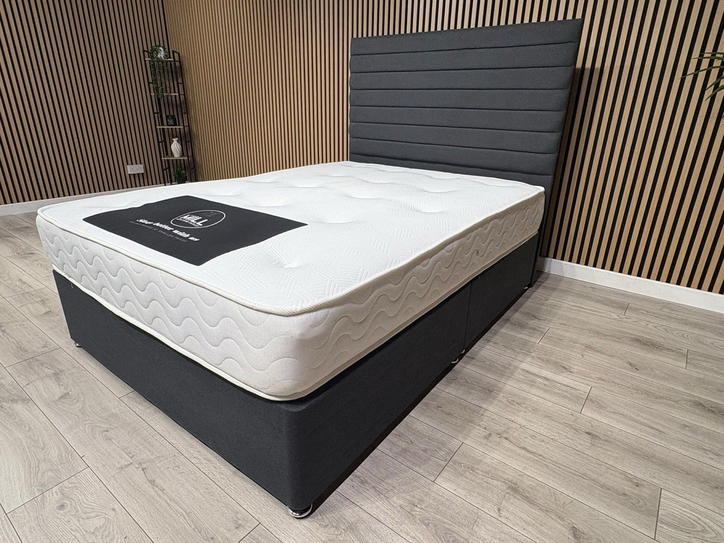 Durham Bed Set, Inc Base + Headboard + Mattress (Storage Options Available)