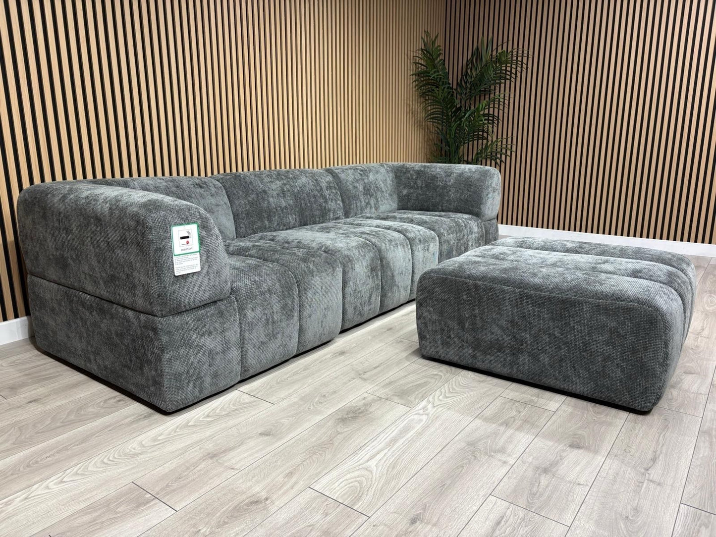 Taskers KIRWIN Large Fabric 3 Seater Sofa + Footstool - RRP £2,999