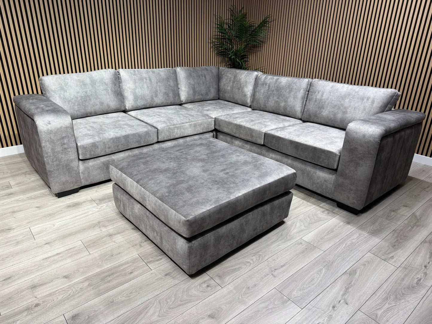 John Lewis Sample - Madrid Corner Sofa Fabric 2c2 Seater + Stool RRP £2599
