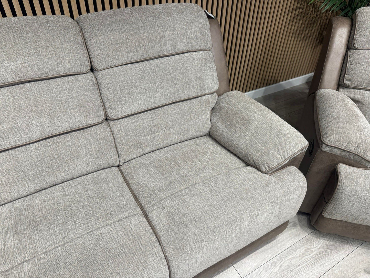 DFS LAKELYN Style Fabric 3 + 2 Seater Sofa + Armchair Set, Manual Recliners