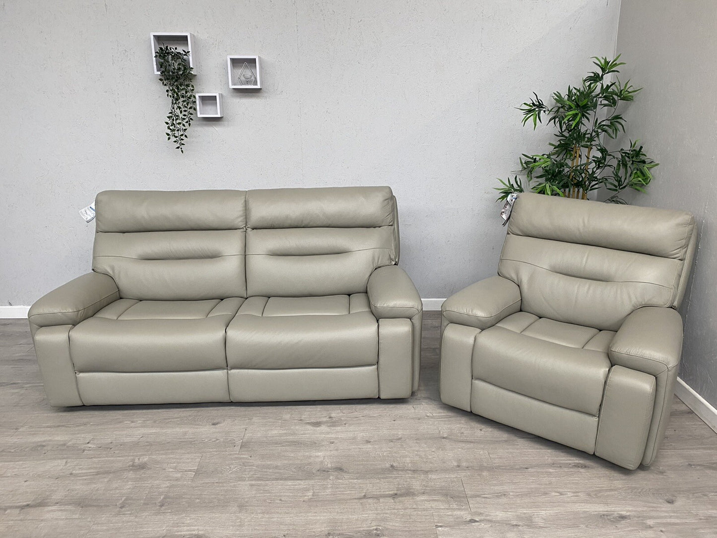 Furniture Village CINEMAX Leather 3 Seater Sofa + Armchair - RRP £2,890