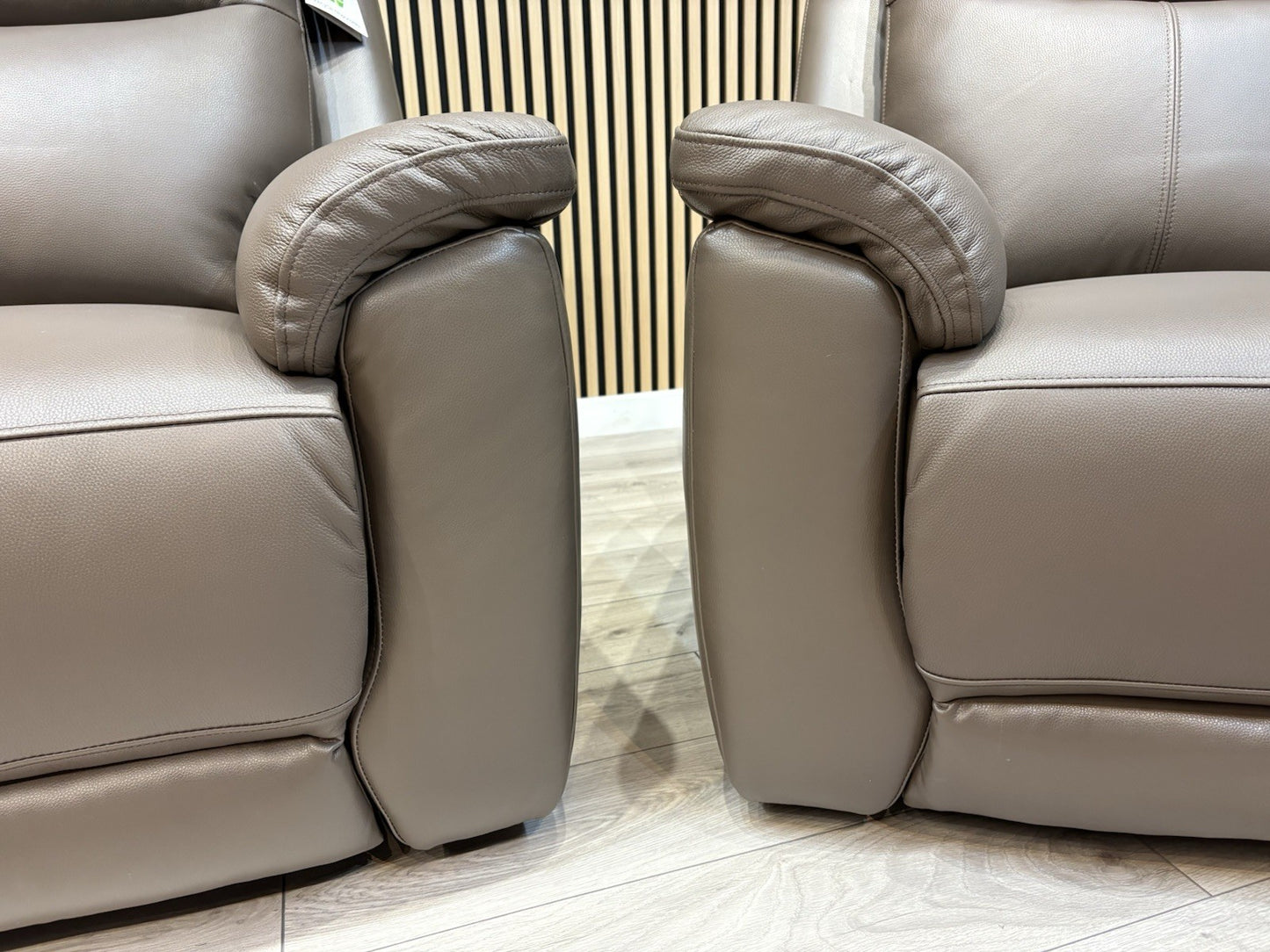 NAVONA 3 Seater + 2 Seater Leather Sofa Set, Power Recliners - RRP £3,498