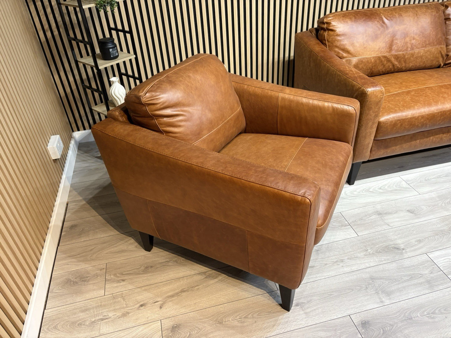 John Lewis BAILEY Style Leather 3 + 2 Seater Sofas, Armchair + Stool - RRP £4648
