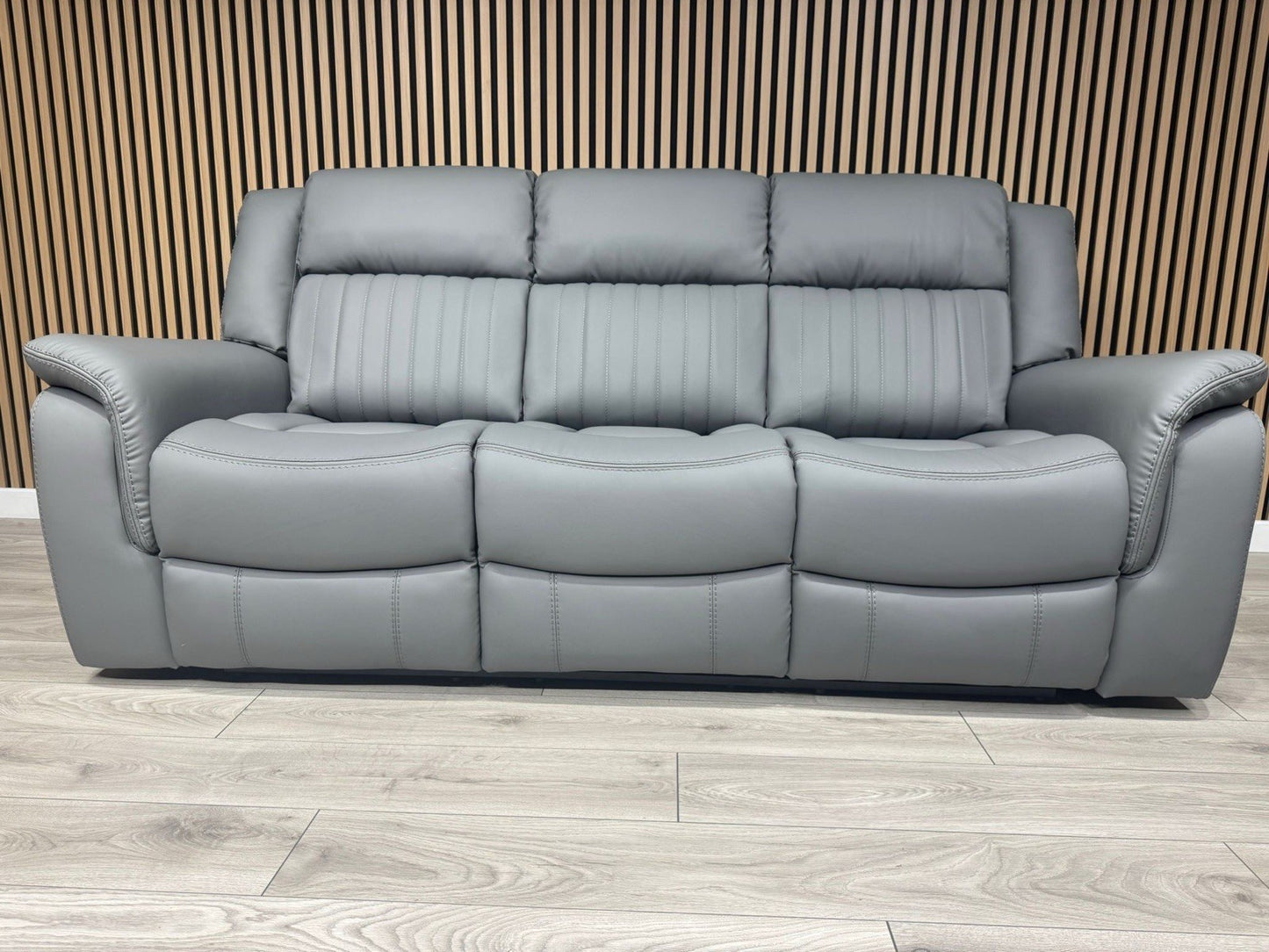 DOMINO 3 Seater + 2 Seater Leather Sofa Set, Power Recliners - RRP £2,995