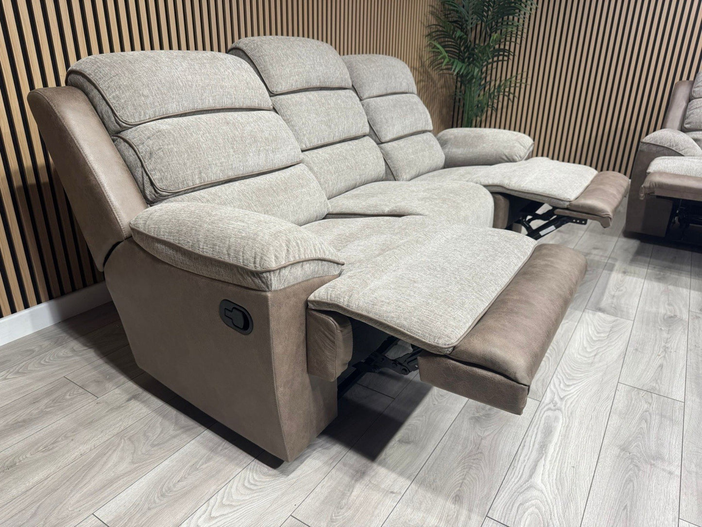 DFS LAKELYN Style Fabric 3 + 2 Seater Sofa Set, Manual Recliners - RRP £2,978
