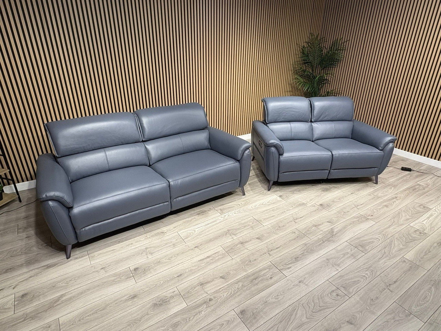 Furniture Village JUDE Style Leather 3 + 2 Seater Power Sofa Set - RRP £4,690