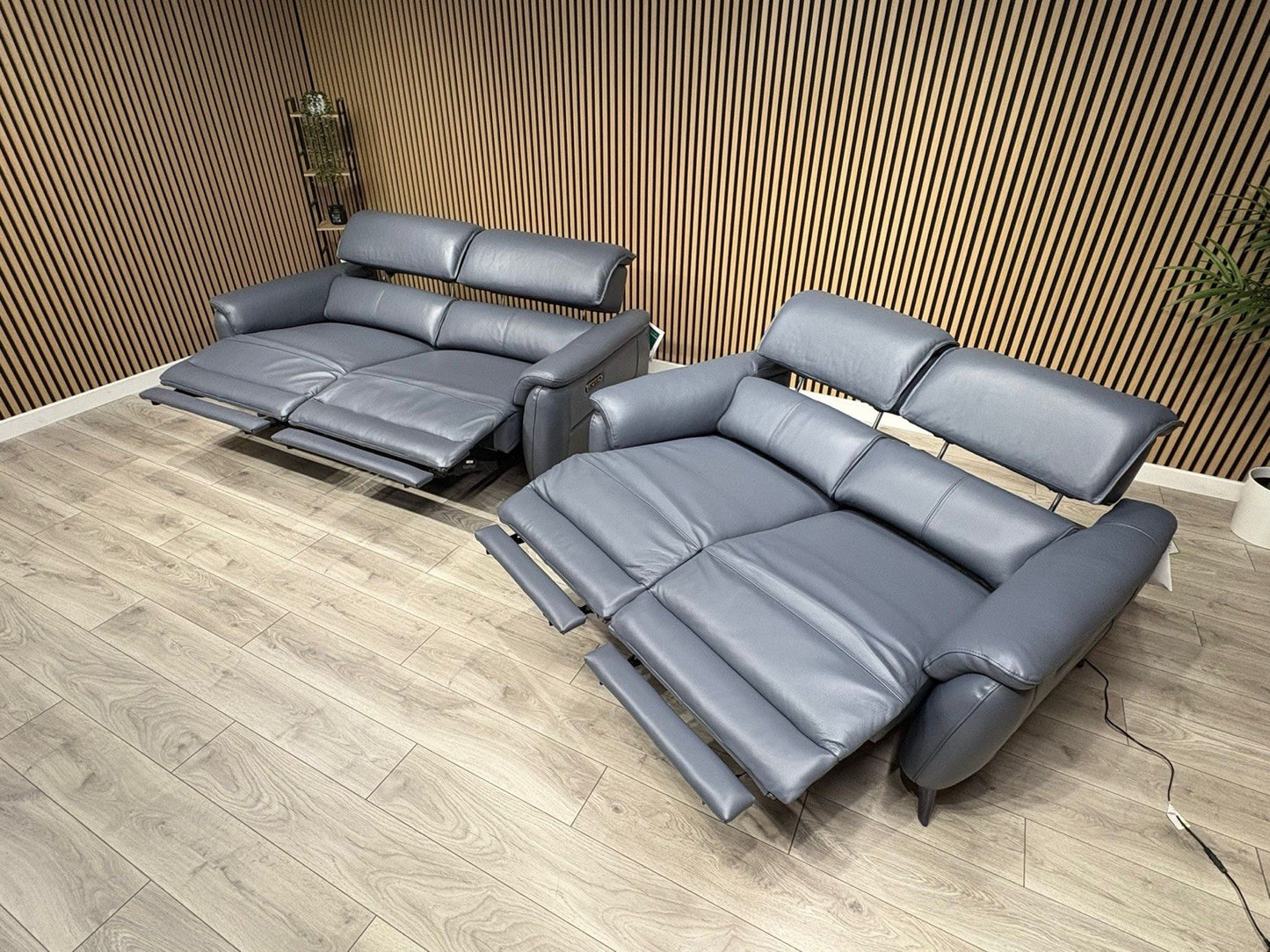 Furniture Village JUDE Style Leather 3 + 2 Seater Power Sofa Set - RRP £4,690