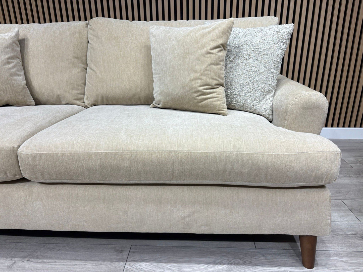 Furniture Village JACKSON Fabric Velvet 4 Seater Sofa + Armchair - RRP £1,840