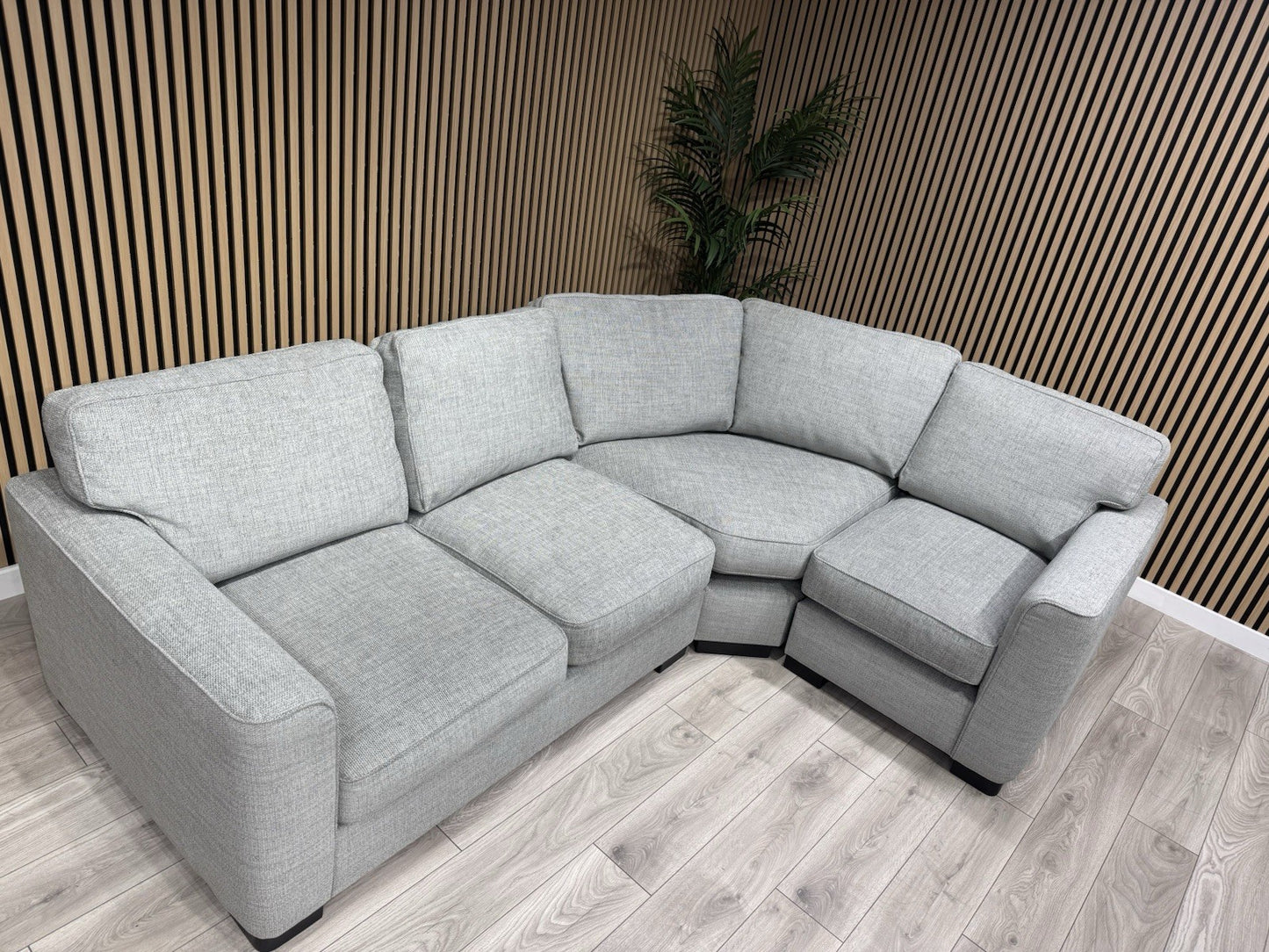 Furniture Village ELORA Fabric RHF Corner Sofa + Large Footstool - RRP £3,490