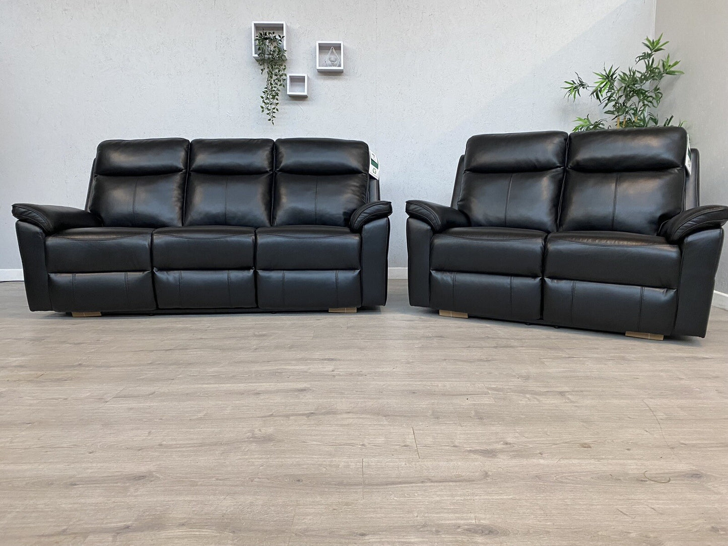 DFS - New Navona Leather 3 + 2 Seater Power Recliner Sofa Set - RRP £3,898