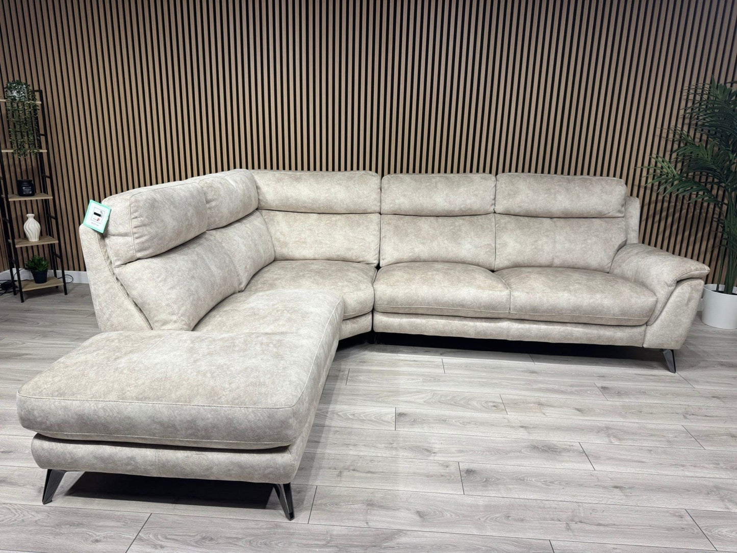 Furniture Village CONTEMPO Fabric LHF Open End Chaise Corner Sofa - RRP £2,295