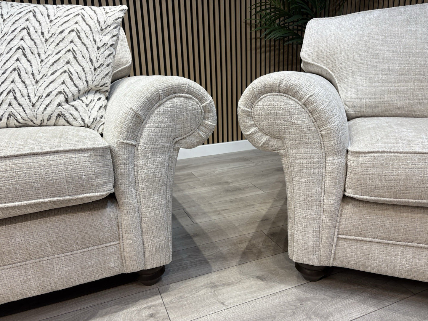 NEW BLENHEIM Fabric 4 Seater Sofa + Loveseat Armchair - RRP £4,540