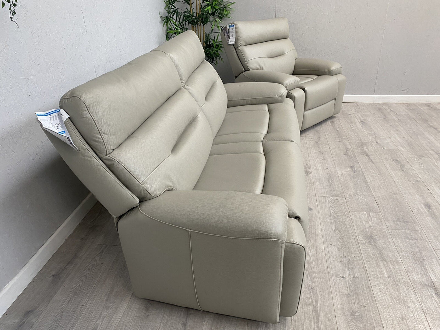 Furniture Village CINEMAX Leather 3 Seater Sofa + Armchair - RRP £2,890