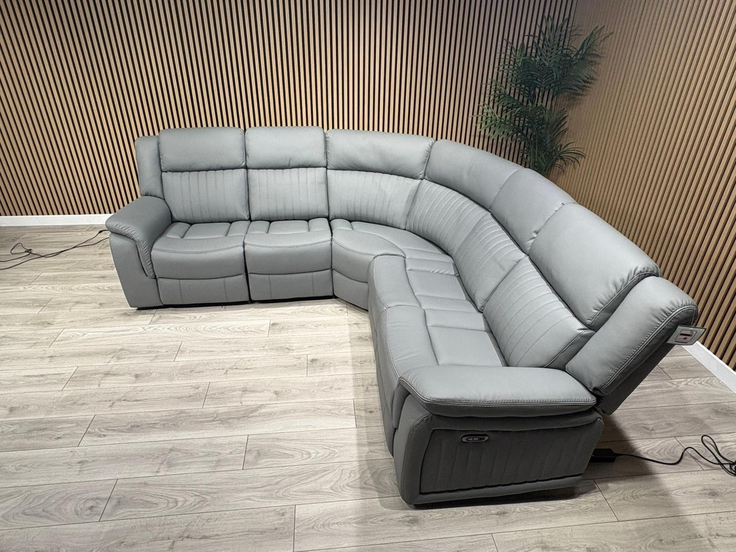 DOMINO Leather Modular Corner Sofa Set, Power Recliners - RRP £2,995