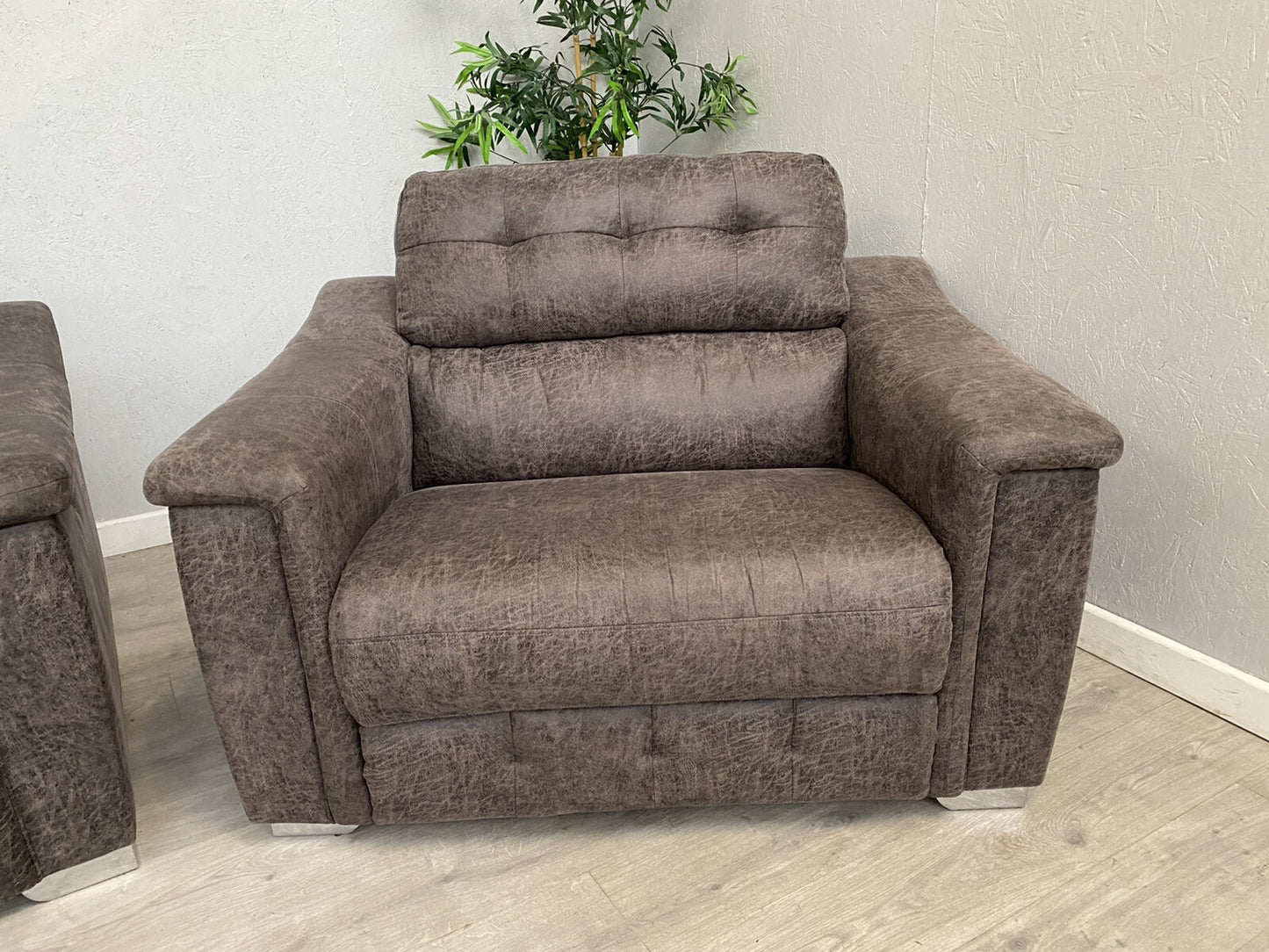 DFS - La-Z-Boy HOLLYWOOD Fabric 3 Seater Manual Recliner Sofa + Cuddler Armchair