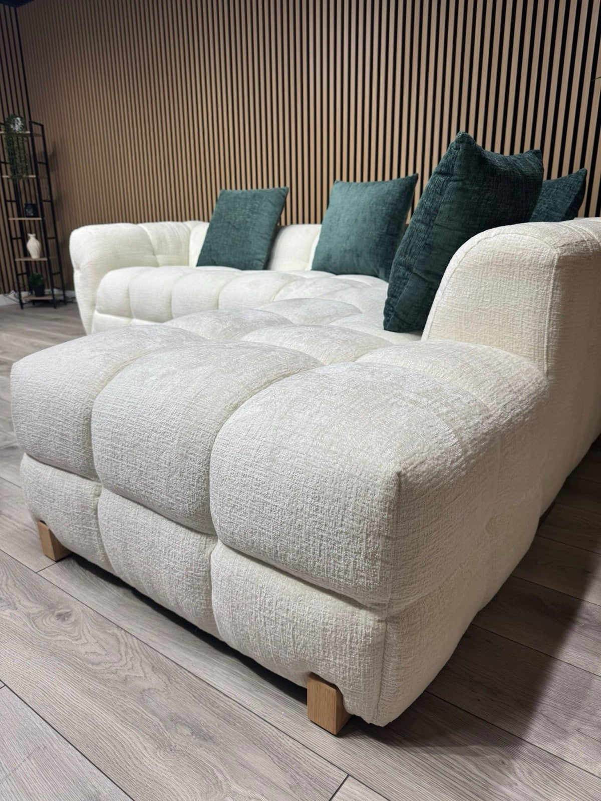 GENOA Large Fabric RHF Open End Chaise Corner Sofa - RRP £2,499