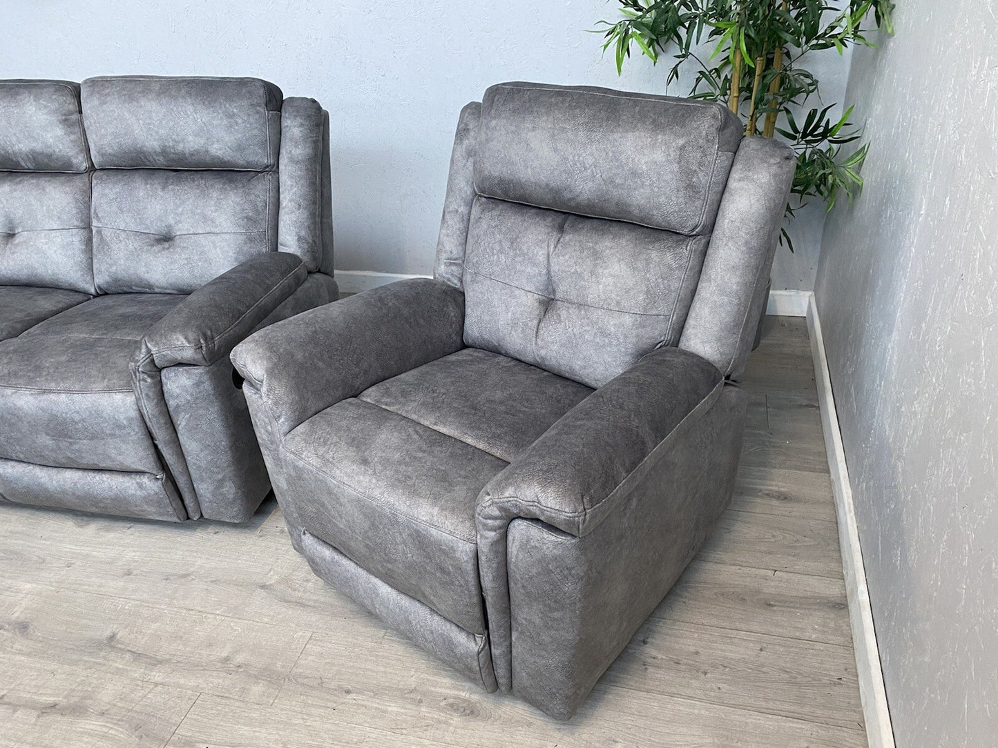 DFS - CASIMIR Style Fabric 2 Seater Sofa + 2 x Armchairs, Recliners - RRP £2,297