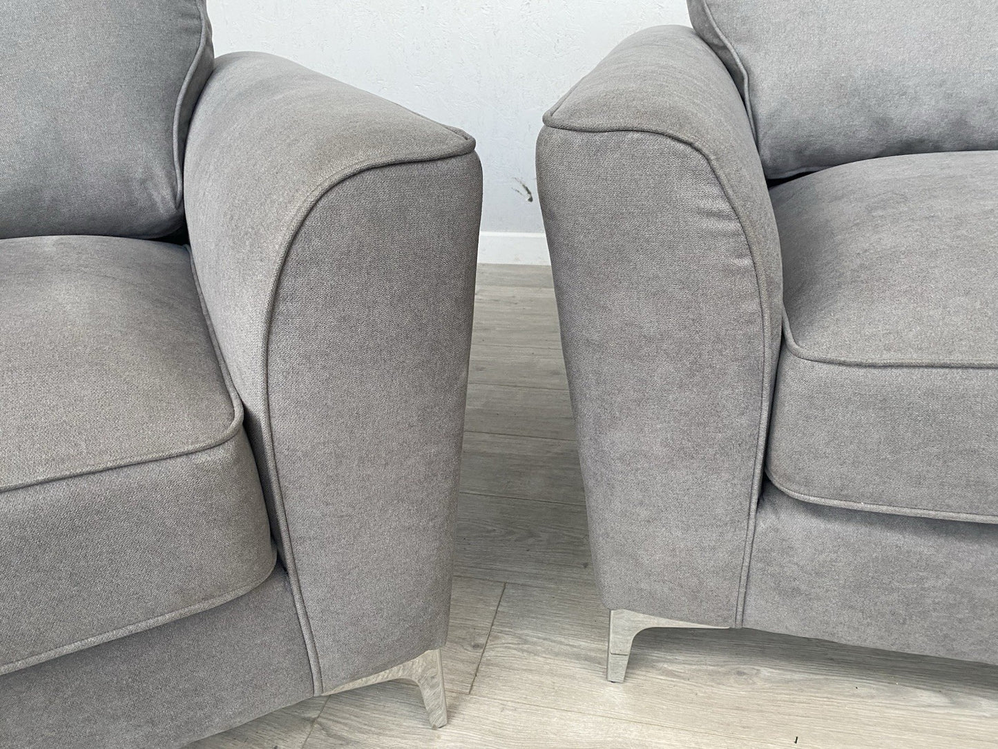 Furniture Village LEGEND Fabric 3 Seater Sofa, Armchair + Swivel Chair RRP £2835