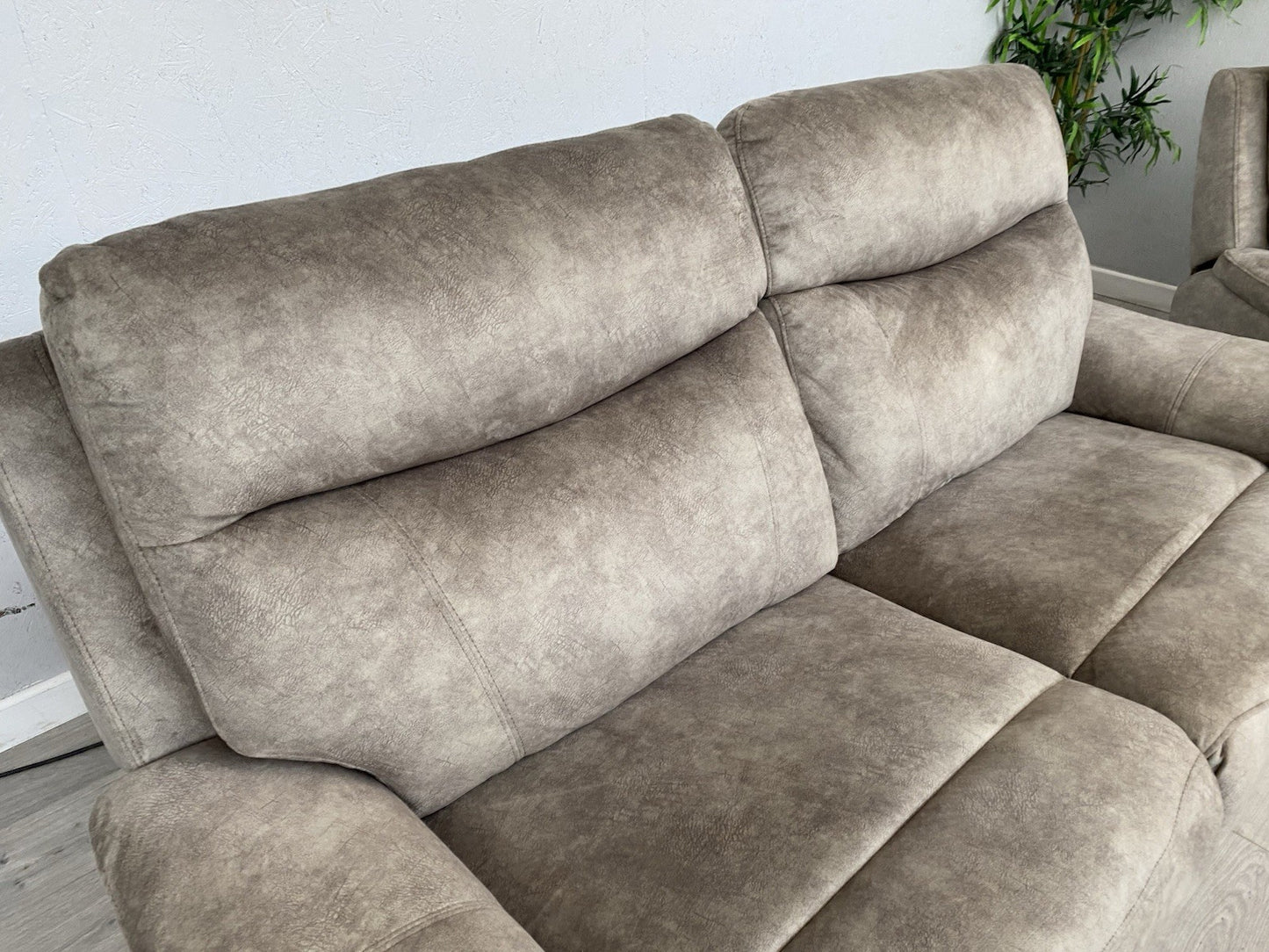 Furniture Village SLOANE Fabric 3 Seater Sofa + Armchair, Power Recliners