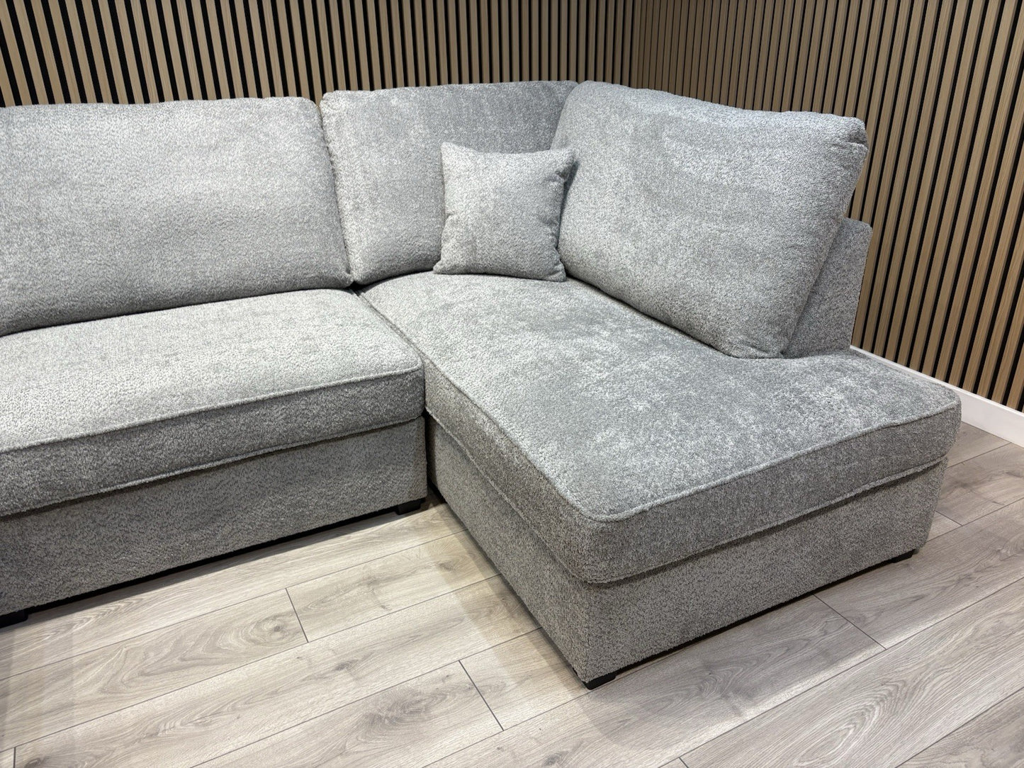 CARNABY Premium Fabric U Shaped Corner Chaise Sofa + Footstool - RRP £1,999